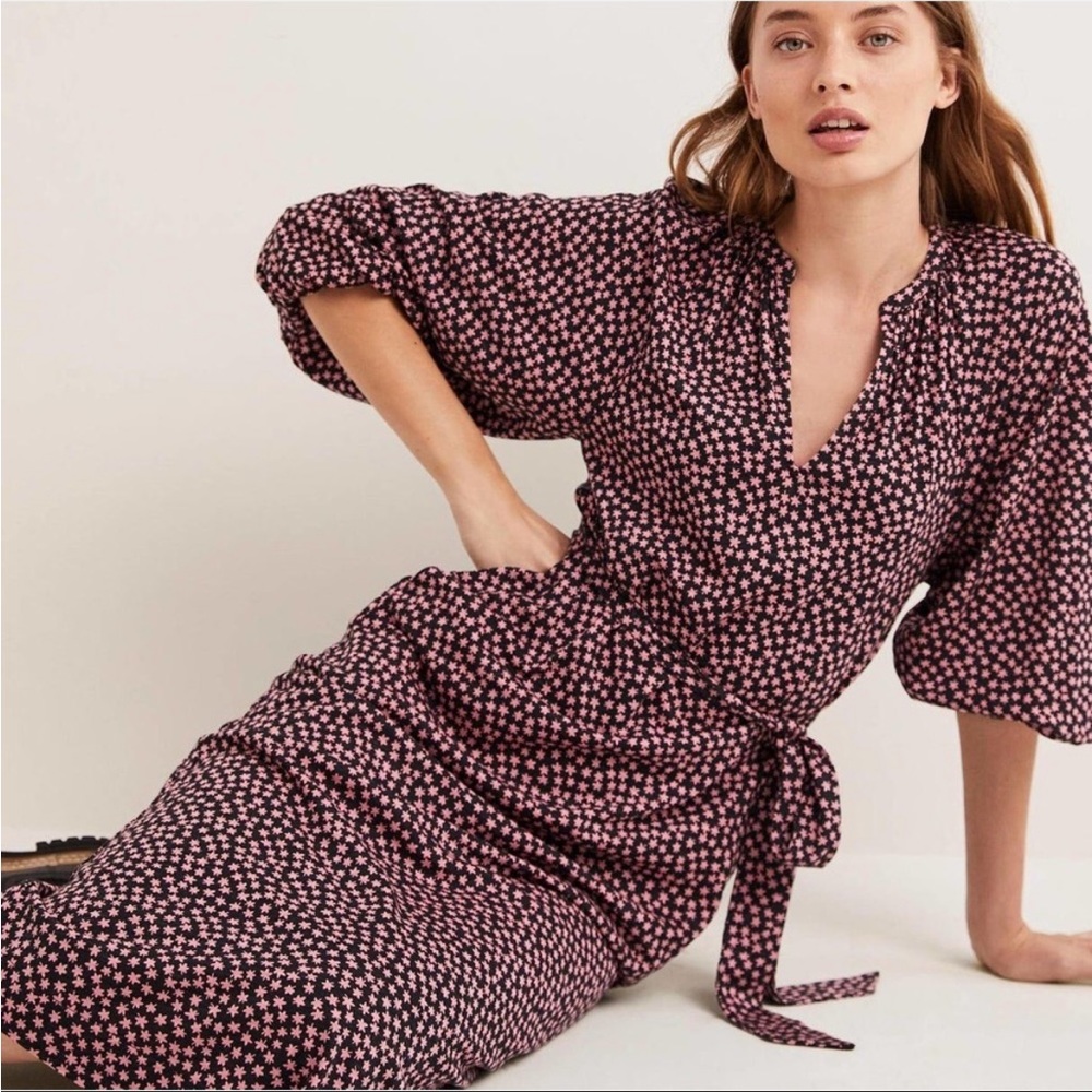 *NEW* Boden Notch Neck Jersey Midi Dress